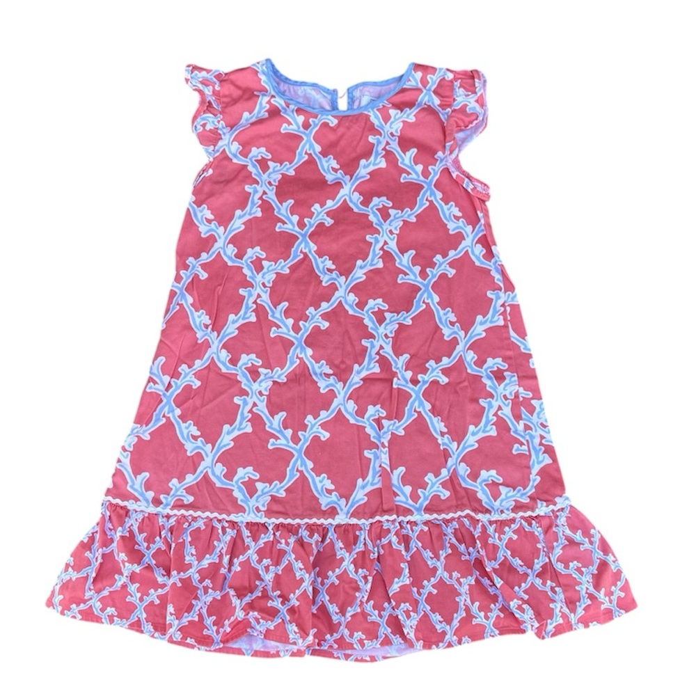 Crown & Ivy Kids Girls Plaid Ruffle-Sleeve Cotton Sundress Size 8
